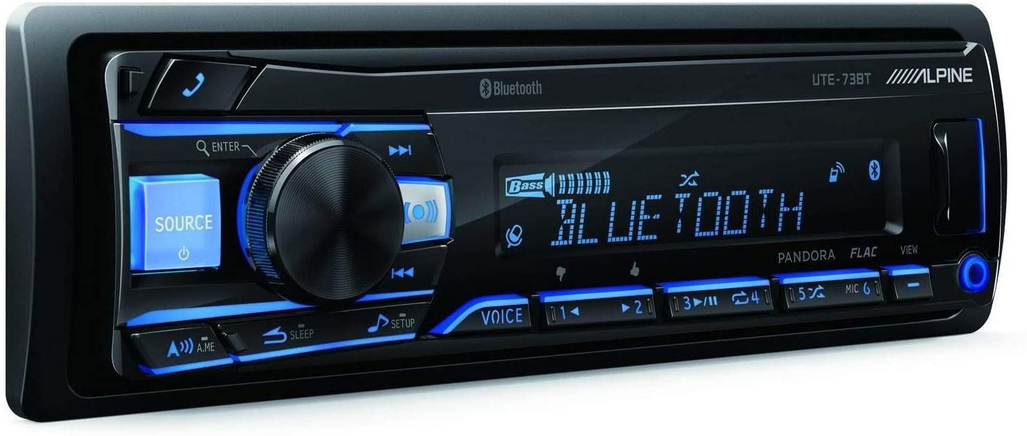 Radio Alpine original bluetooth USB Aux française multicolore