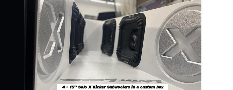 4 square kicker subwoofers custom install