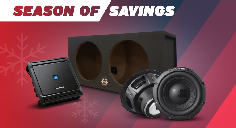 holiday sale subwoofer, enclosure and amp mobile