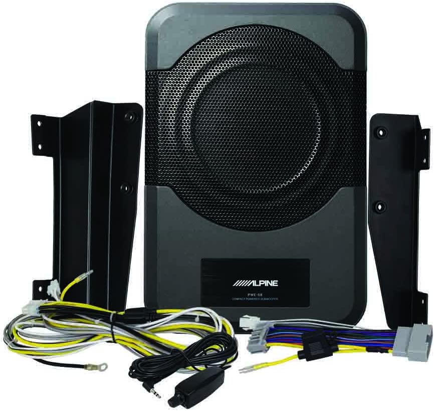 Alpine PWE-S8-WRA Compact Powered Subwoofer for 2011-Up Jeep Wrangler JK Unlimited 4-Door-Car Toys