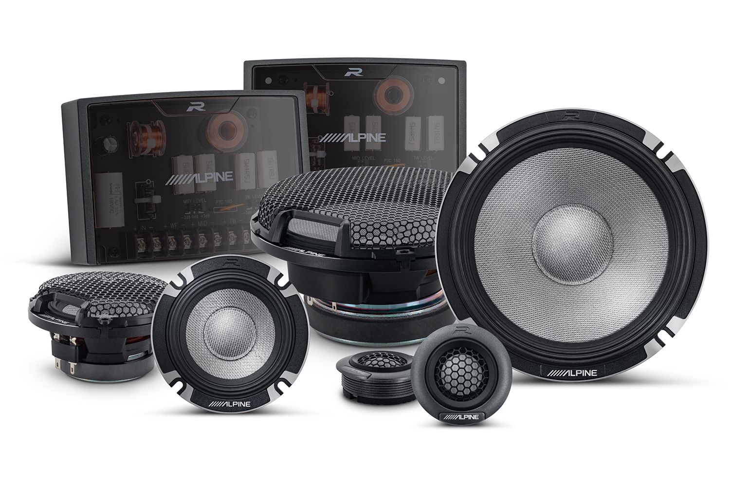 Alpine R-Series R2-S653 6.5" 3-Way Pro Hi-Res Component Car Audio Speaker System-Car Toys