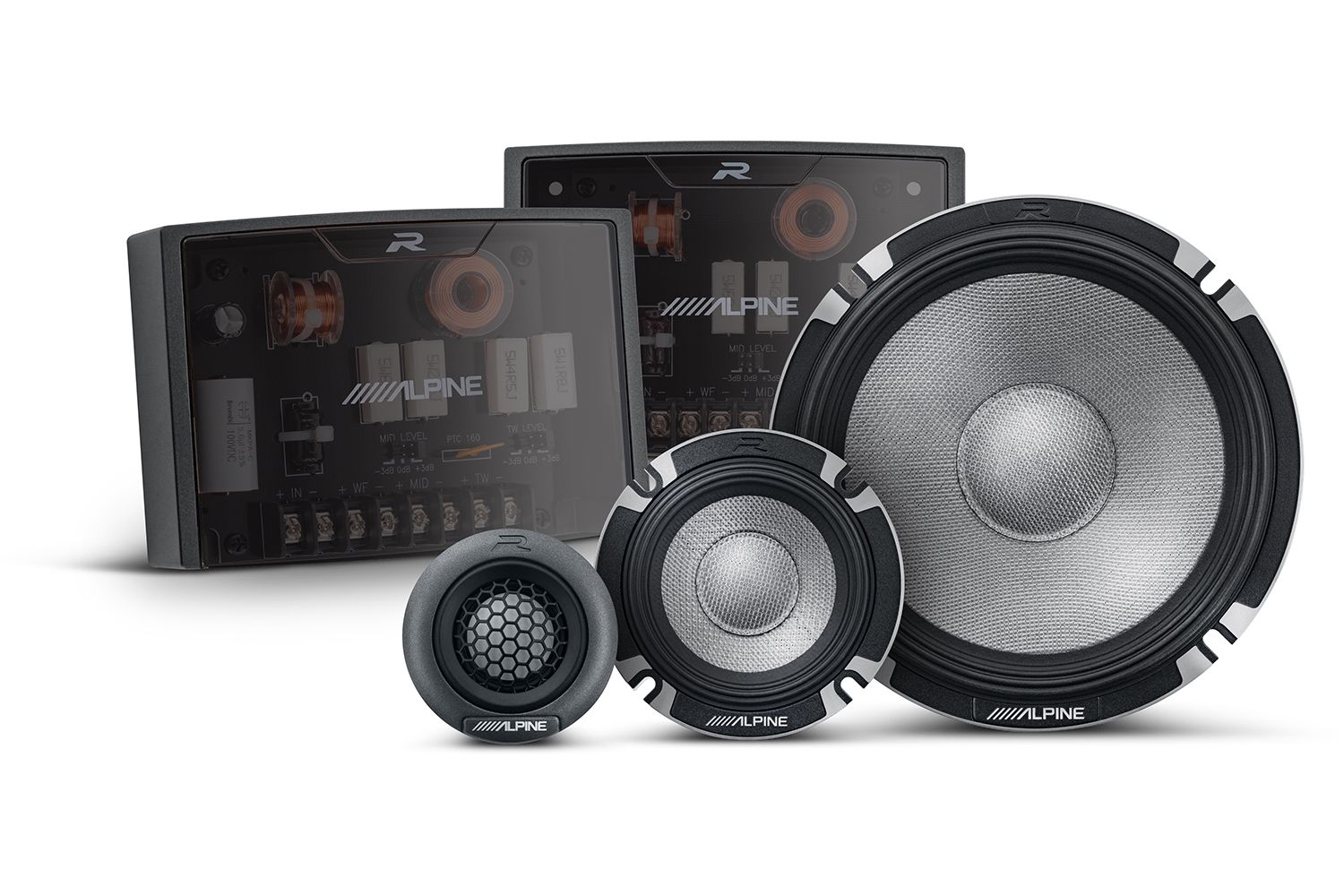 Alpine R-Series R2-S653 6.5" 3-Way Pro Hi-Res Component Car Audio Speaker System-Car Toys