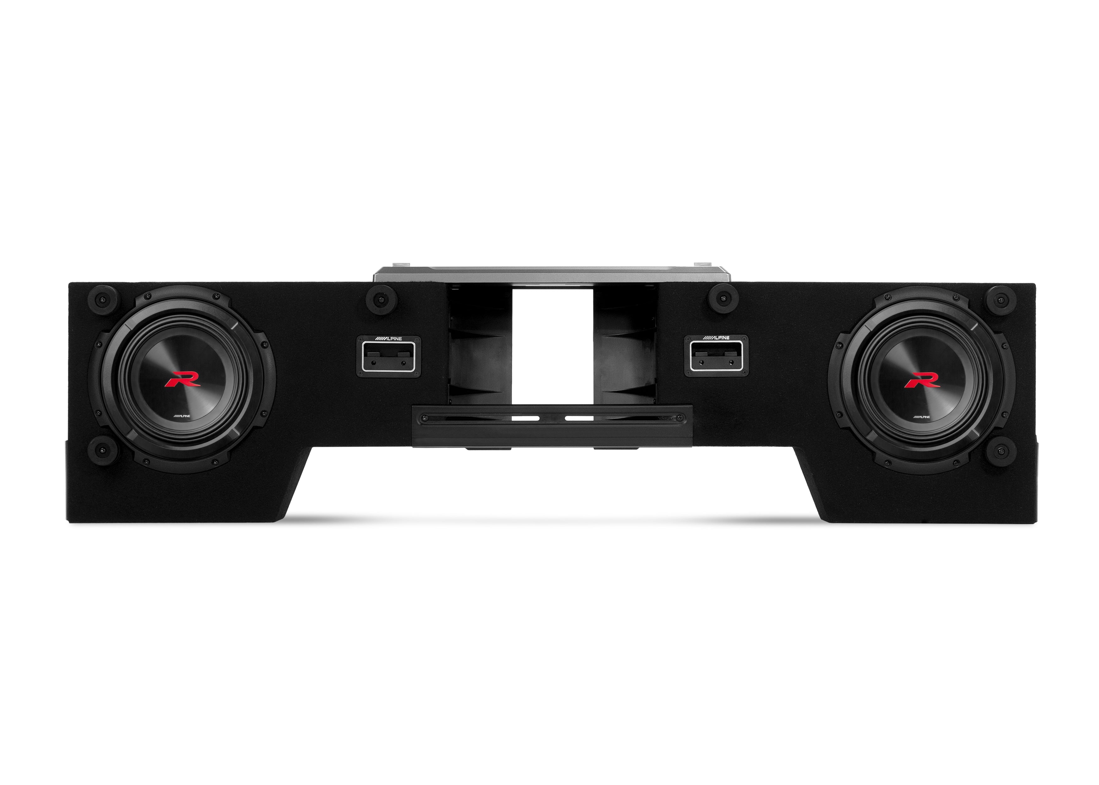 Alpine R2-DB8V-TRK Dual 8” Halo R-Series Preloaded Truck Subwoofer Enclosure with ProLink™-Car Toys