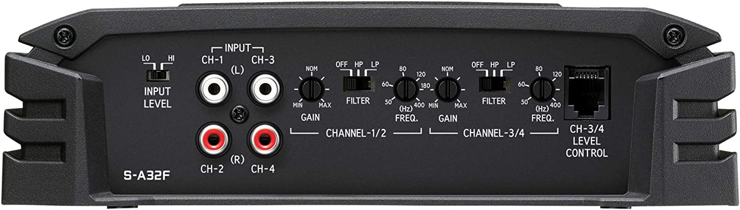 Alpine S-A32F S Series 4 Channel Car Audio Amplifier, 80 Watts RMS x 4, 2 Ohms-Car Toys