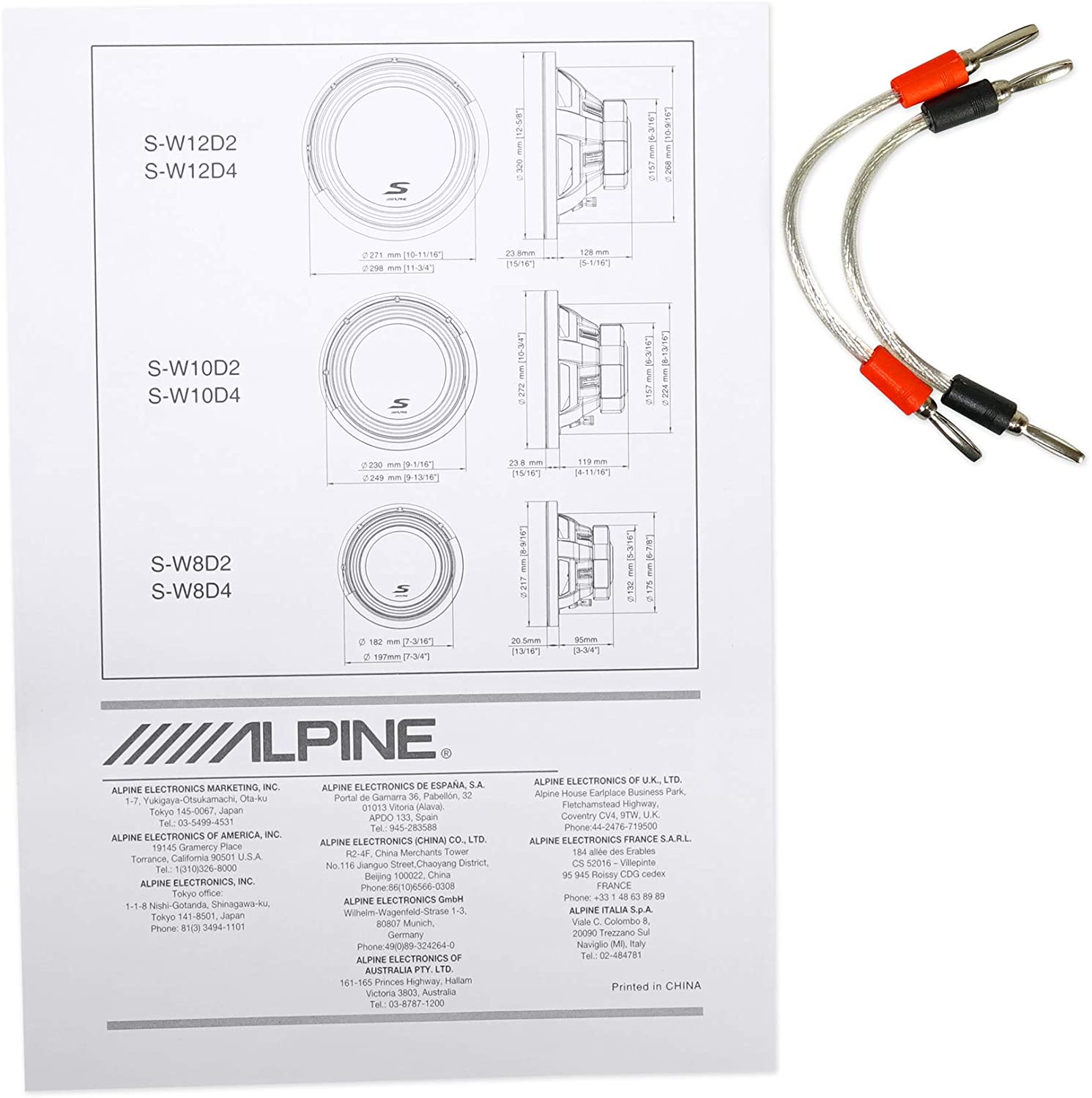 Alpine S-W10D2 S-Series 10" Dual 4-Ohm Subwoofer, Compact Car Audio Sub 600W RMS-Car Toys