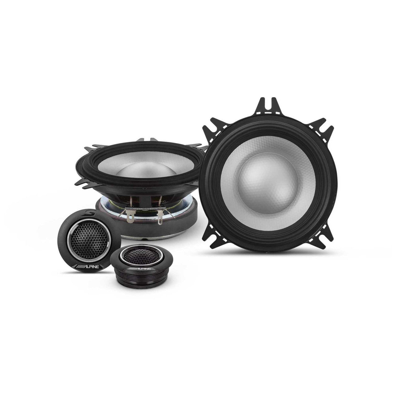 Alpine S2-S40C 4" S-Series Next-Gen Hi-Res Component Speaker Set-Car Toys