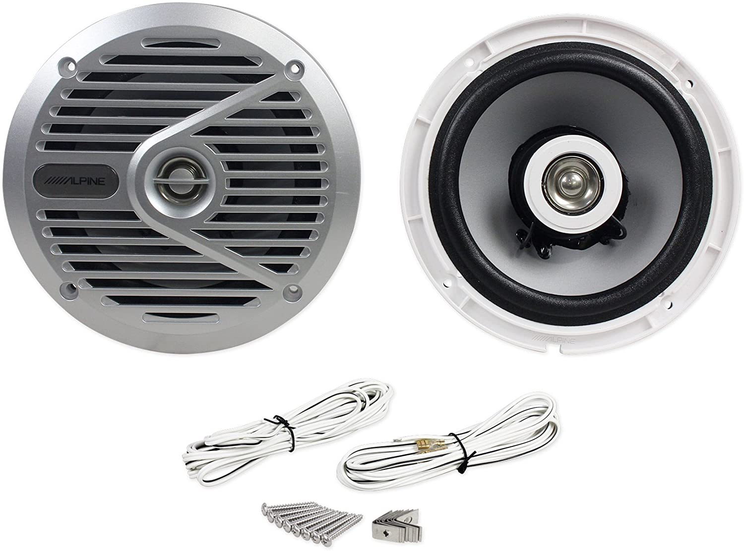 Alpine SPS-M601 110W 6-1/2" 6.5" 2-Way Boat Type-S Marine Coaxial Speakers Pair-Car Toys