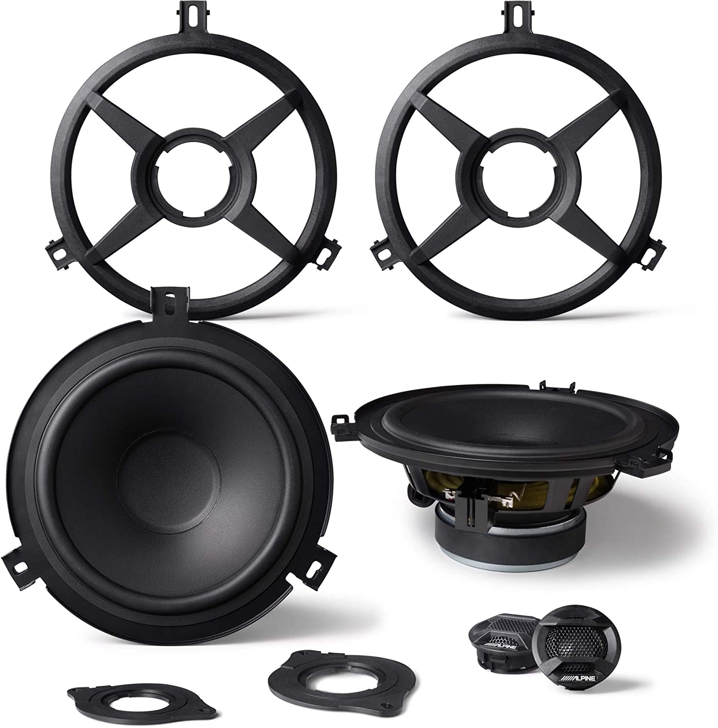 Alpine SPV-65X-WRA Weather Resistant Speaker System for 2007-18 Jeep Wrangler JK-Car Toys