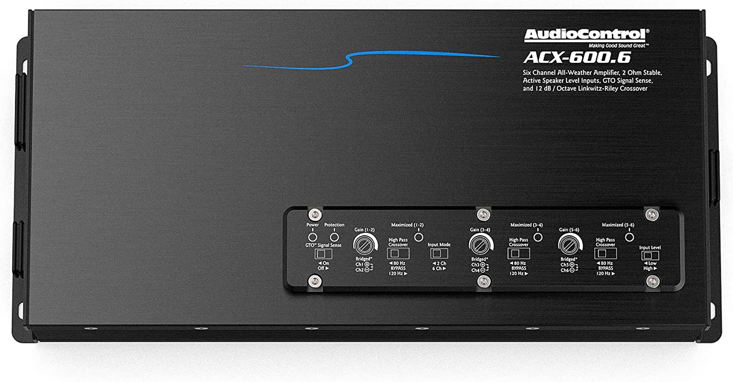 Audio Control ACX-600.6 All Weather 6 Channel Amplifier for Marine and Motorsports Applications-Car Toys