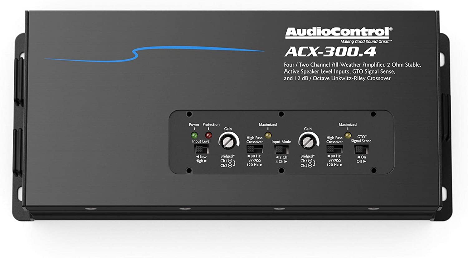 AudioControl ACX-300.4 Powersports/Marine 4-Channel Amplifier, 50 Watts RMS x 4-Car Toys