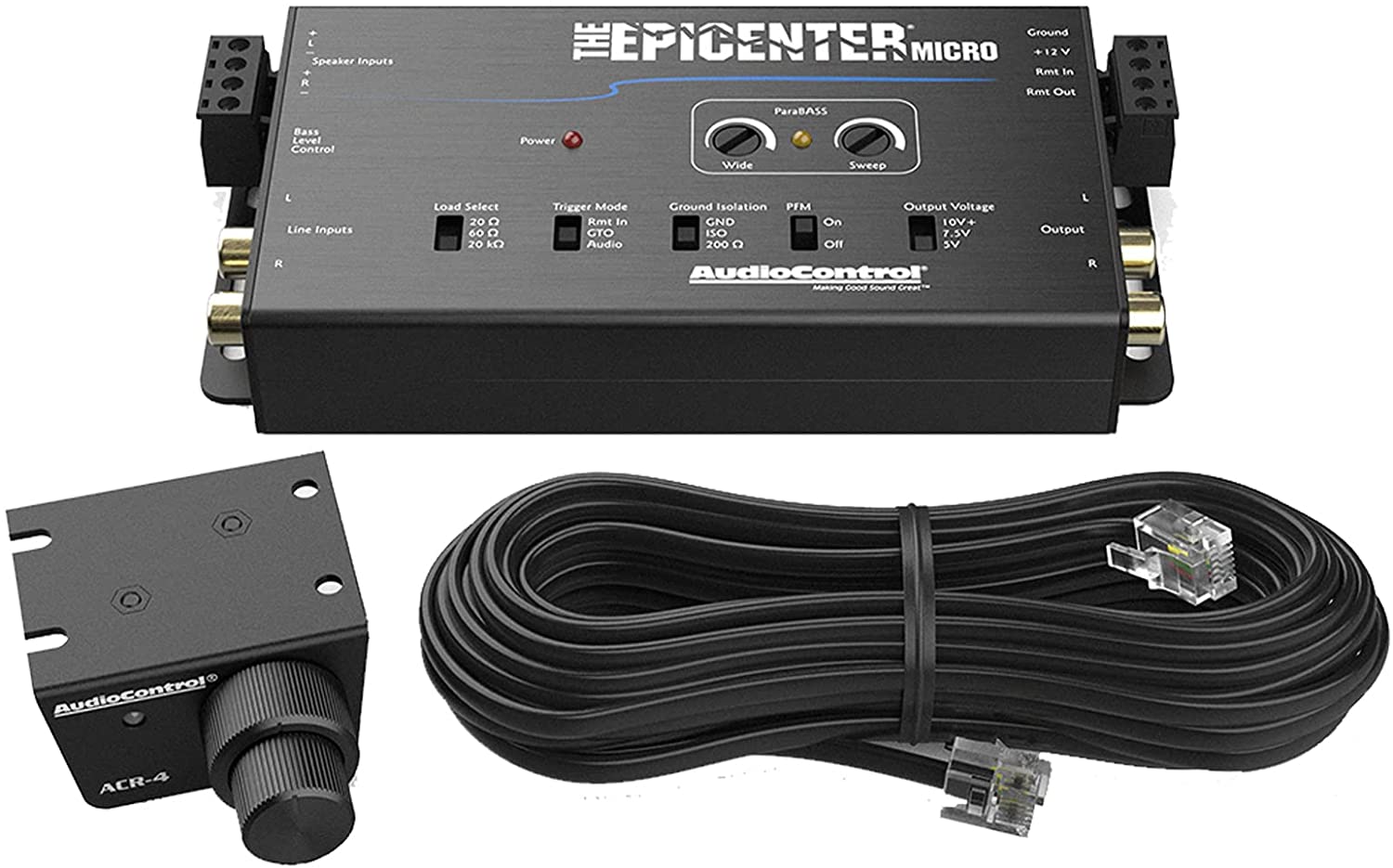 AudioControl The Epicenter Micro Bass Restoration Processor & LOC + ACR-4 Remote-Car Toys