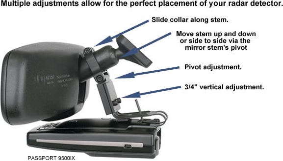 BlendMount BBE-2000R Series Mount for Beltronics/Escort Radar Detector-Car Toys