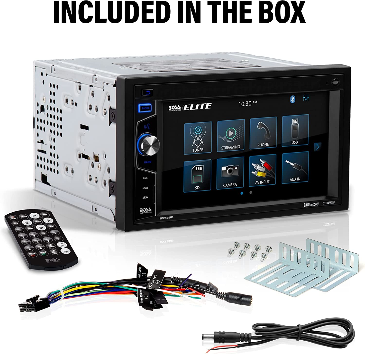 BOSS Audio Elite BV735B 6.2" 2-DIN Bluetooth Touchscreen Car Stereo with Remote-Car Toys