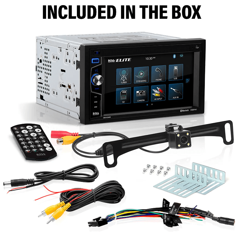 BOSS Audio Elite BV735BLC 6.2" 2-DIN Bluetooth Car Stereo with Camera and Remote-Car Toys