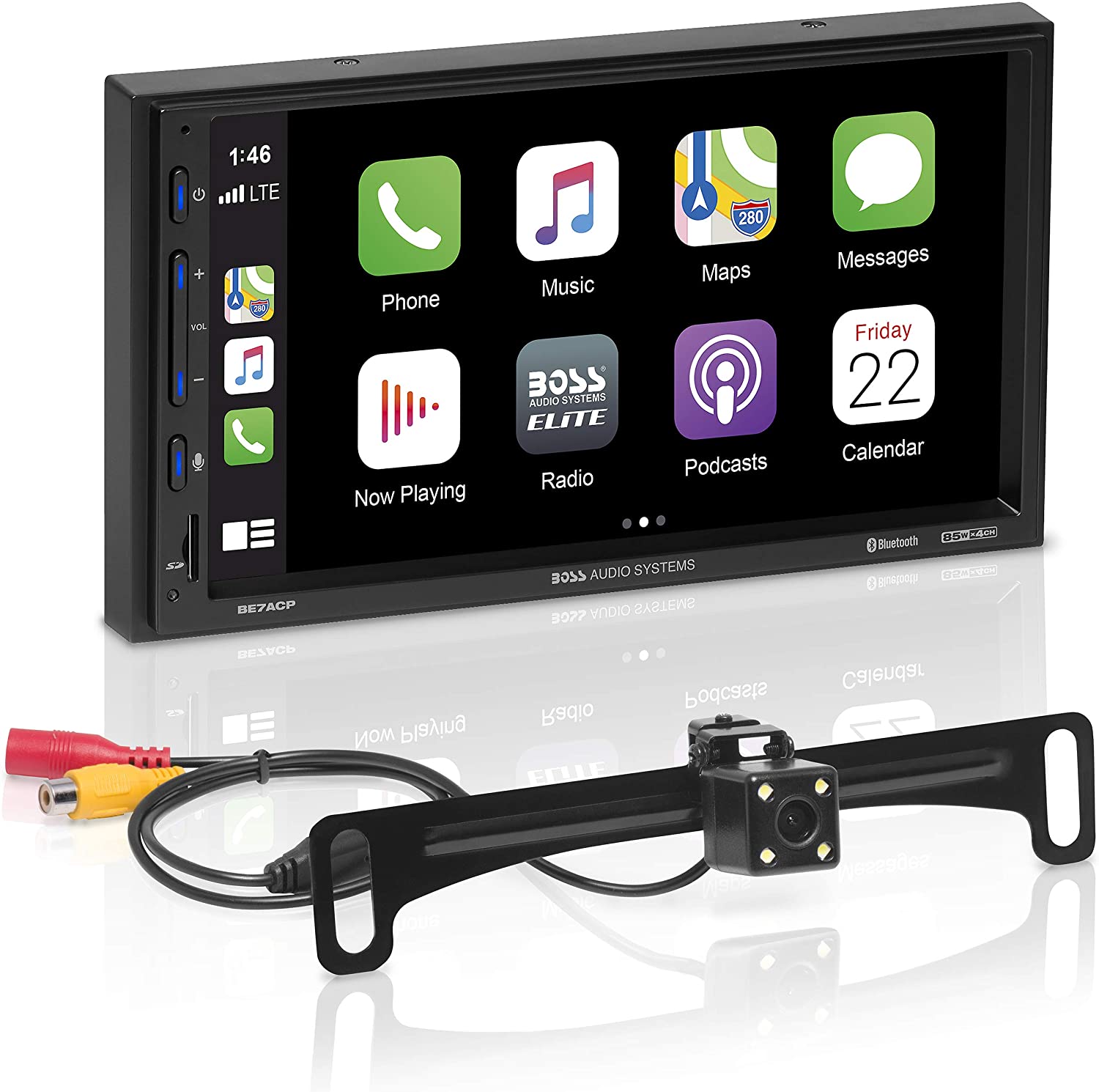 BOSS Audio Systems Elite BE7ACP-C Car Stereo Apple CarPlay/ A. Auto w Backup Cam-Car Toys