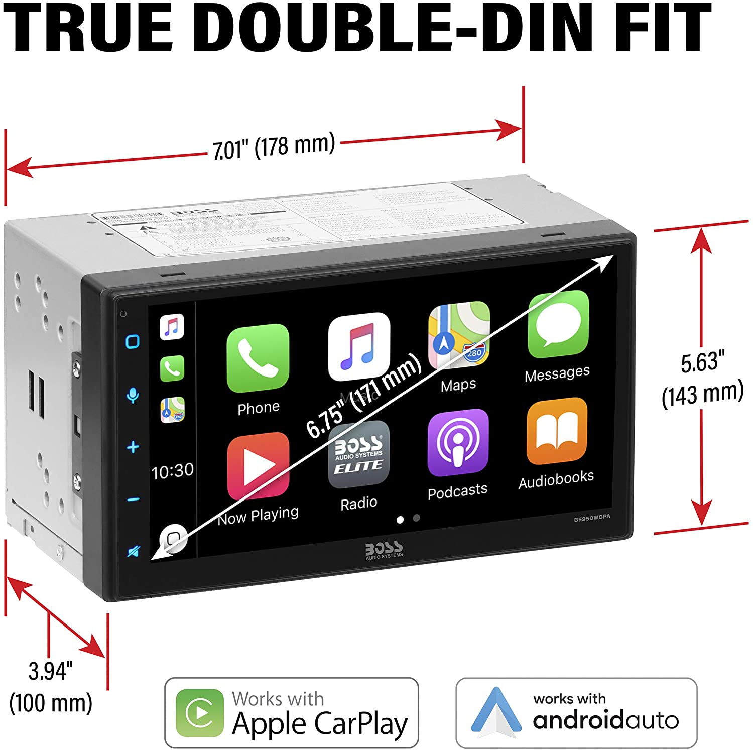 BOSS Audio Systems Elite BE950WCPA Wireless Apple CarPlay/Android A. Car Stereo-Car Toys