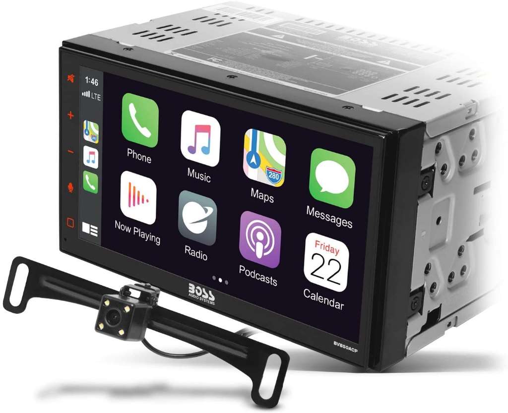 BOSS Audio Systems Elite BV850ACP Apple CarPlay/Android Car Stereo w/ Backup Cam-Car Toys