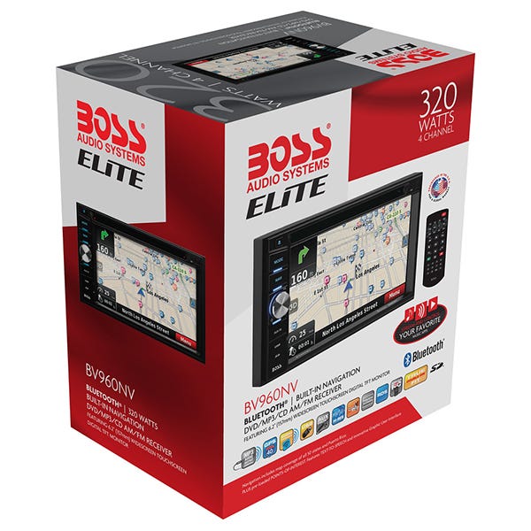 BOSS Audio Systems Elite BV960NV 2-DIN Digital Media CD Receiver with Navigation-Car Toys