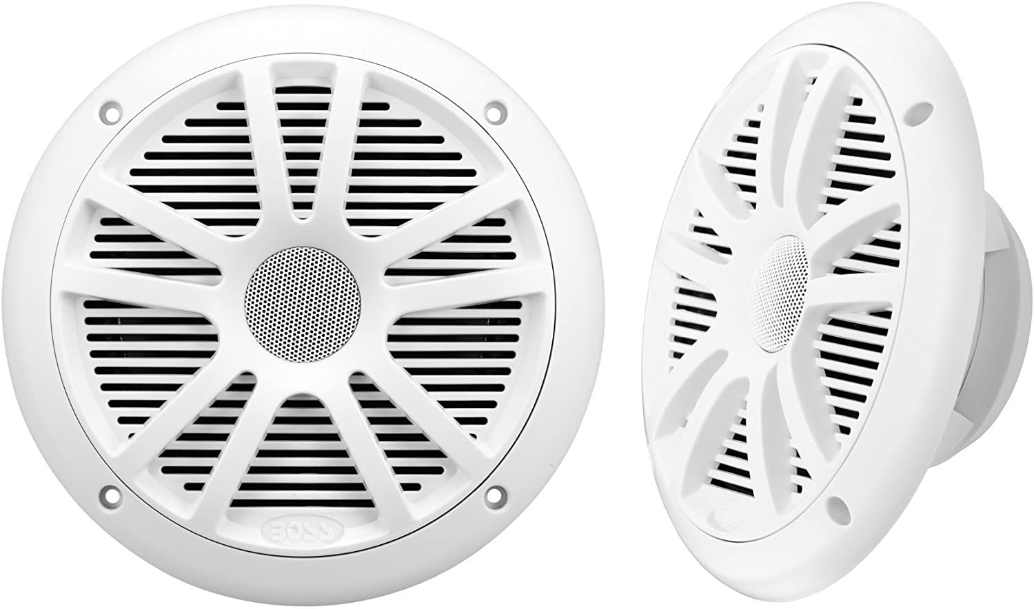 BOSS Audio Systems MR6W 180 W Per Pair, 6.5 In Full Range 2 Way Marine Speakers-Car Toys