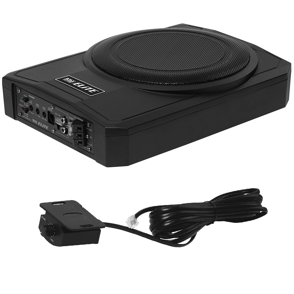 BOSS Audio Systems SLIM8 Compact Powered 8" 800W Subwoofer Enclosure with Remote-Car Toys