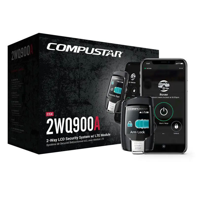 Compustar CSX2WQ900-A 2-Way Security System with 3000 Foot Range and LTE Module-Car Toys