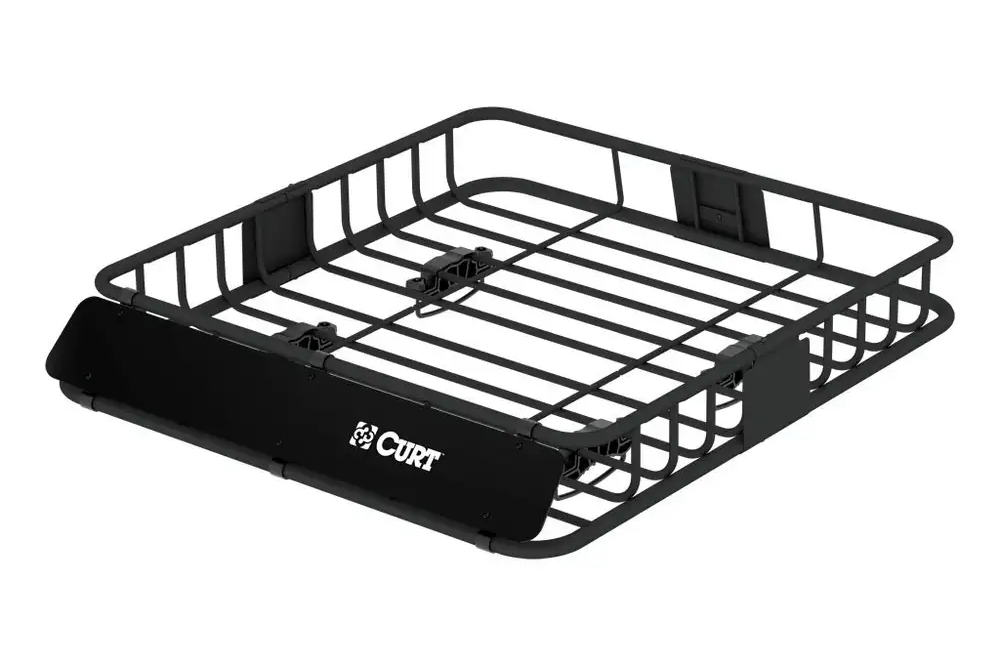 CURT 18115 42" X 37" Black Steel Roof Rack Cargo Carrier-Car Toys