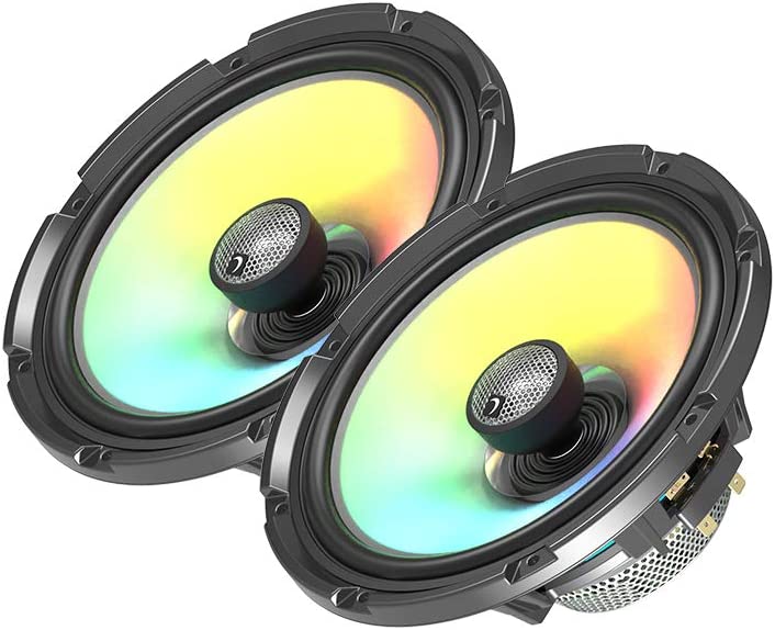 Diamond Audio HXM65F4 Flush Mount Motorcycle/Motorsport LED Speakers, 6.5", 250W-Car Toys