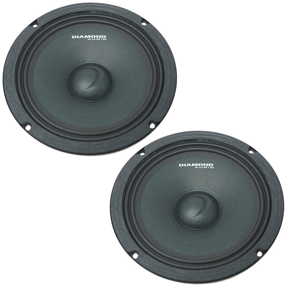 Diamond Audio MSPRO8 High-Power 8 in. Motorsports Speakers Pair, 500W RMS, 4 Ohm-Car Toys