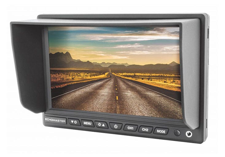 Echomaster PMON-7022-AHD 7 AHD Monitor With 2 HD Video Inputs-Car Toys