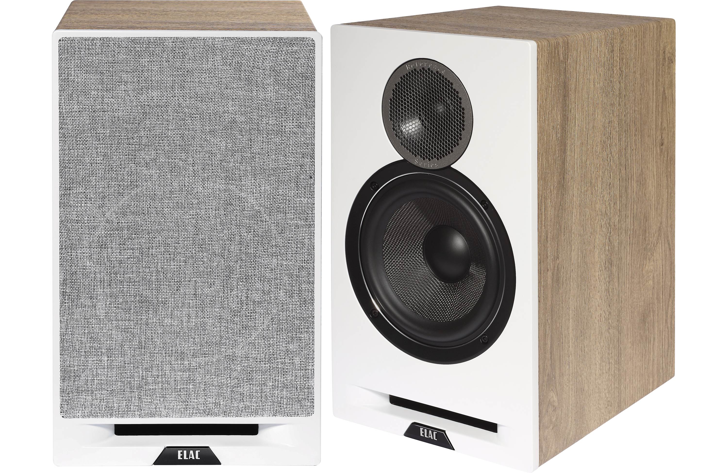 ELAC DBR62 Debut Reference 120 W Home Audio Bookshelf Speakers w/ Grilles, White-Car Toys