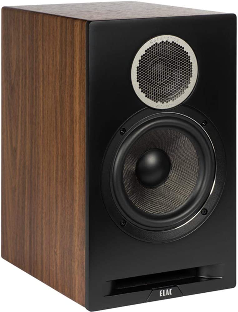 ELAC DBR62 Debut Reference 120 Watt Home Audio Bookshelf Speakers, Walnut/Black-Car Toys