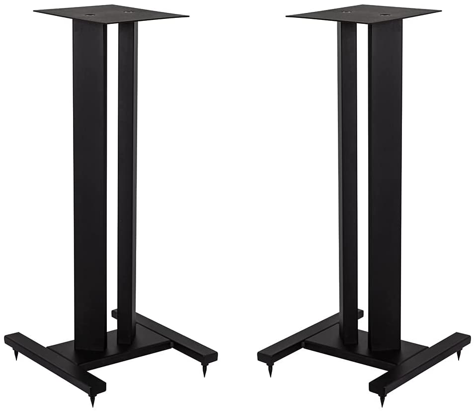 ELAC LS20 Stands Pair for Debut or Other Bookshelf Speakers (LS20-B, Black)-Car Toys