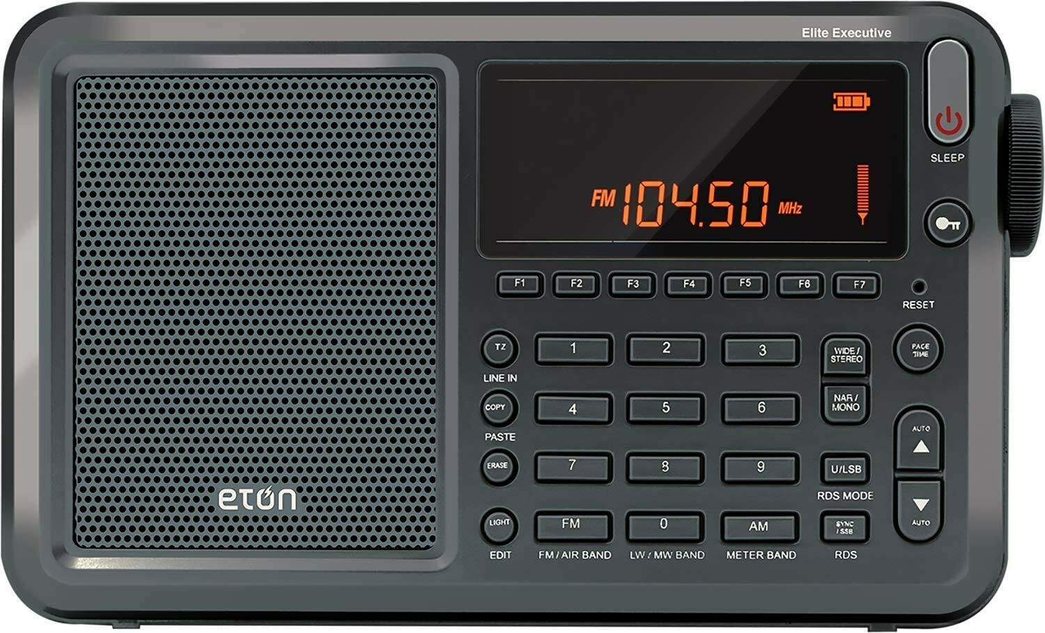 Eton Elite Executive AM/FM/Aircraft Band/SSB/Shortwave Radio w Case, AC/Battery-Car Toys