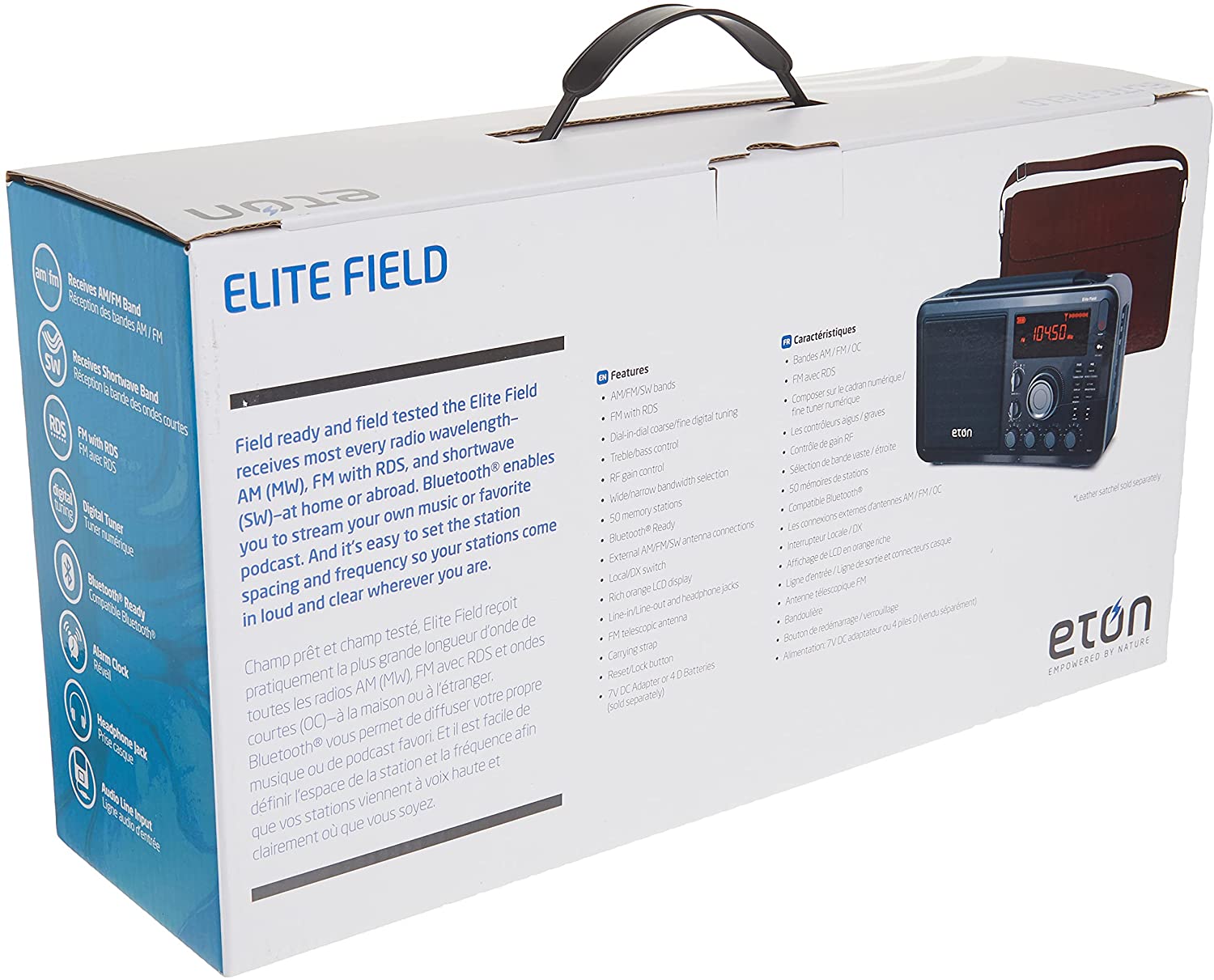 Eton Elite Field AM/FM/Shortwave Desktop Radio w Bluetooth, AC or Battery Power-Car Toys