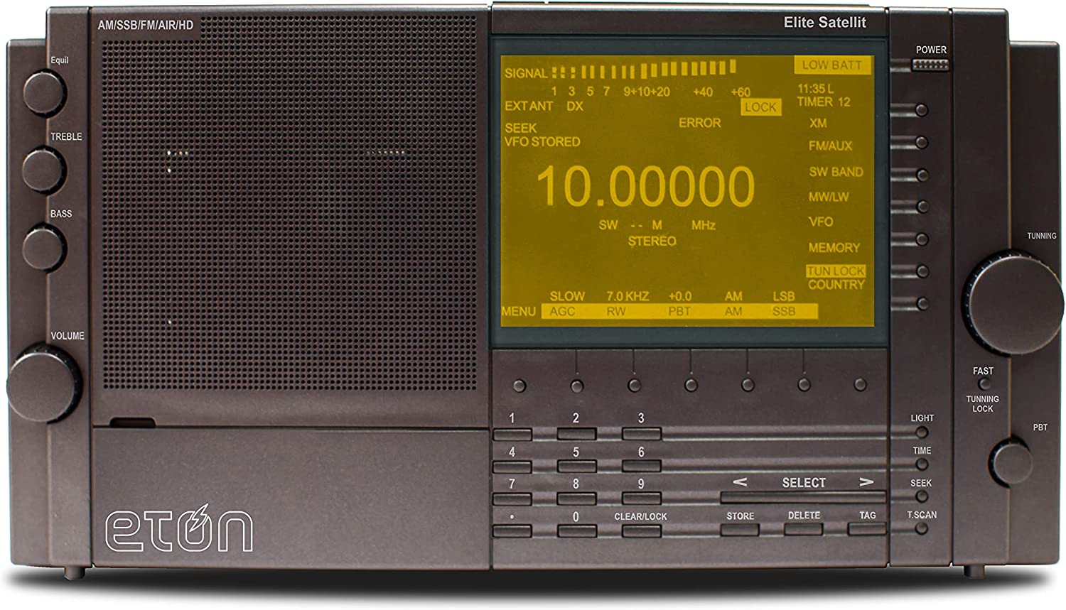 Eton Elite Satellit AM/FM/HD Radio with Shortwave, Aircraft, SSB, RDS, HD Range-Car Toys