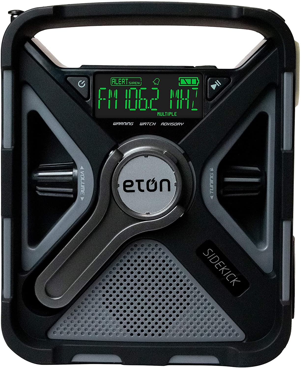 Eton SIDEKICK Weather Alert Emergency Radio w/ Hand Crank Turbine and Bluetooth-Car Toys