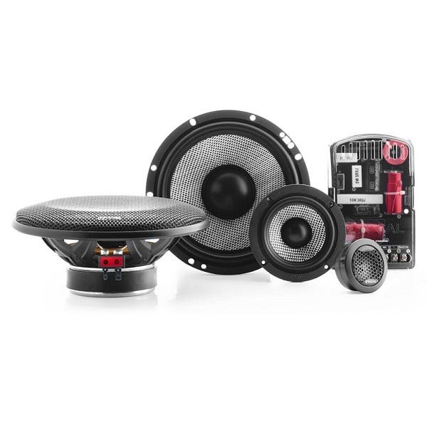 Focal 165AS3 6.5” 3-Way Component Car Audio Speakers Kit, RMS: 80W - MAX: 160W-Car Toys