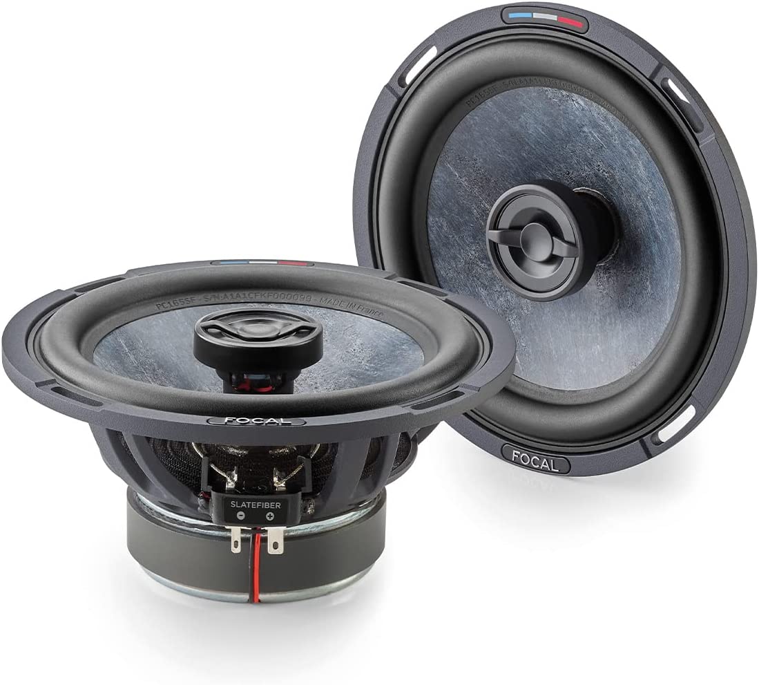 Focal PC 165 SF 6.5" 2-Way Coaxial Car Audio Speakers, Slatefiber Cone, 80 W RMS-Car Toys