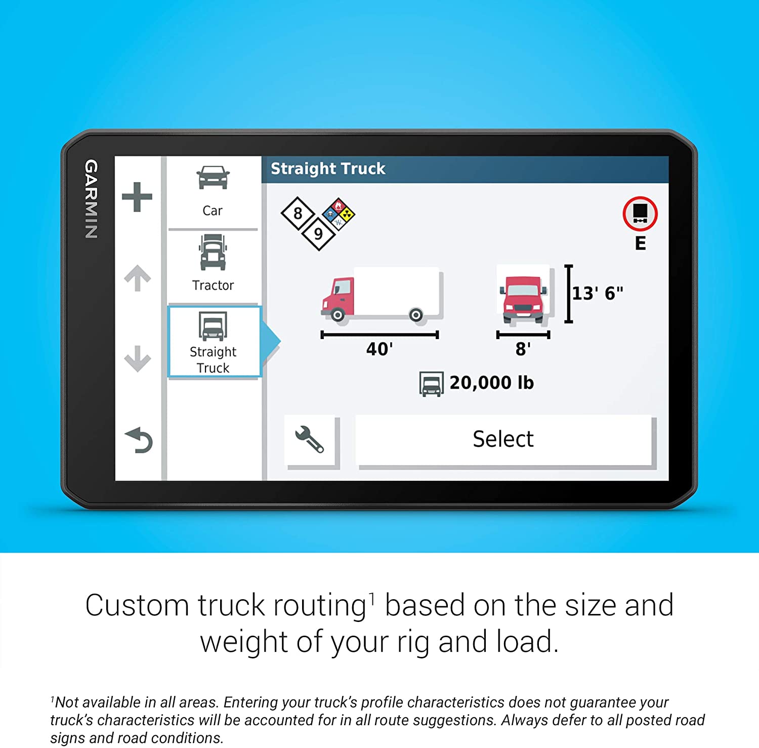 Garmin dezl OTR700 7" Truck Navigation GPS w/ Routing, Parking, Services & Stops-Car Toys