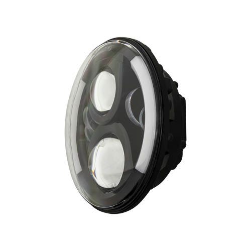 Heise HE-BHL703 7 Inch Round Black Front 6-LED Motorcycle Headlight-Car Toys