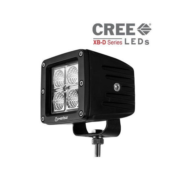 Heise HE-CL2 3 Inch LED Cube Light with 4-3w Cree XB-D Series LEDs-Car Toys