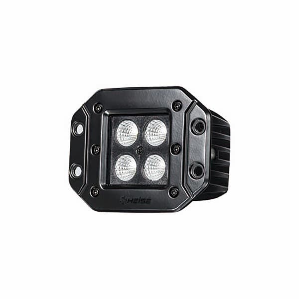 Heise HE-FMCL2 3 INCH FLUSH MOUNT 4 LED CUBE FLOOD LIGHT (BLACKOUT SERIES)-Car Toys