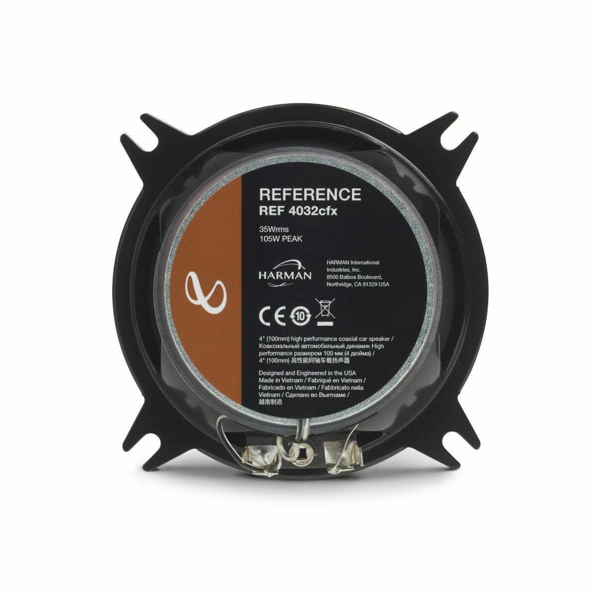 Infinity Reference REF-4032cfx 4" 2-Way Coaxial Car Audio Speakers, 105 W, 4 Ohm-Car Toys