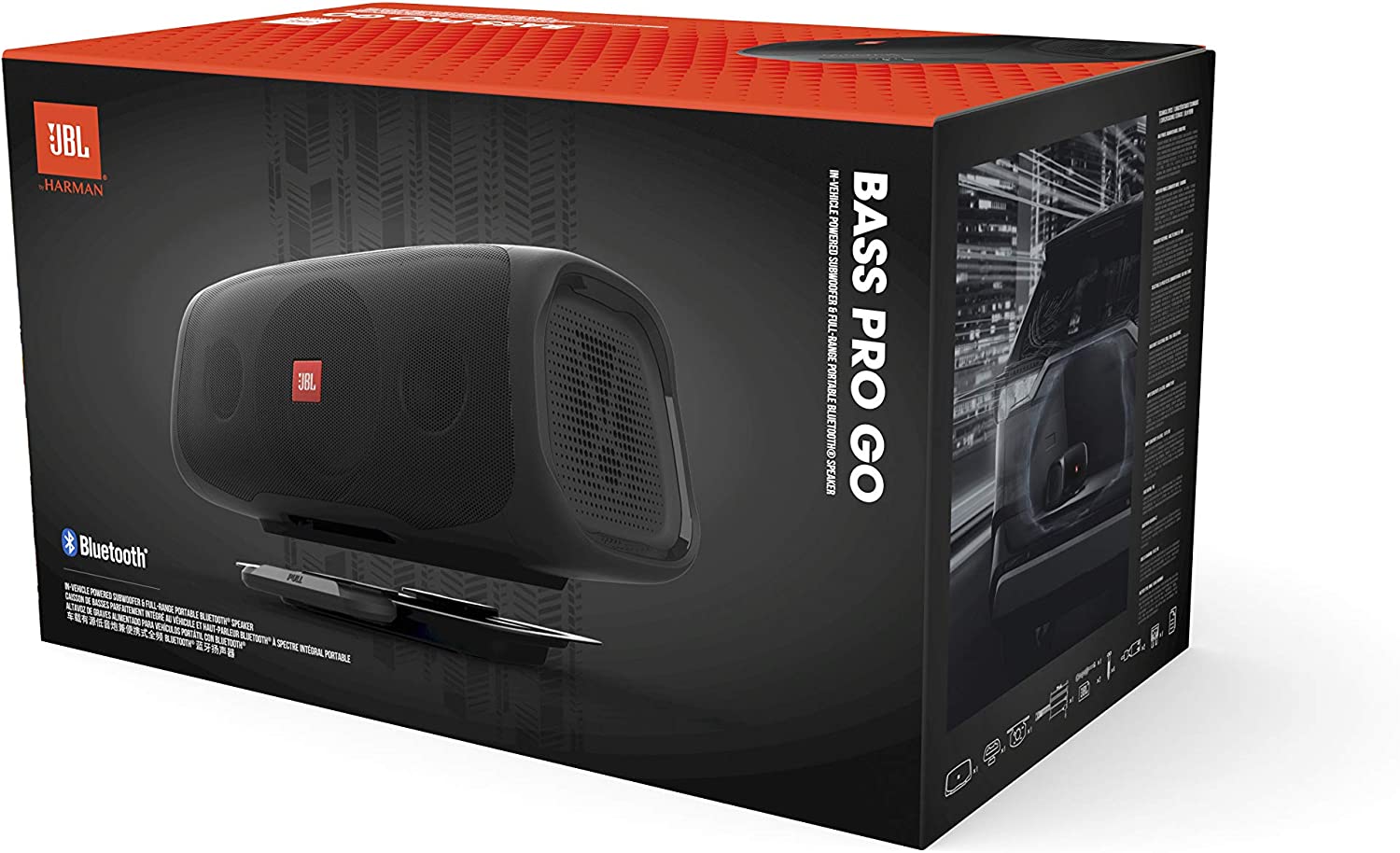 JBL BassPro Go 100W Powered Car Subwoofer and Portable Bluetooth Speaker System-Car Toys