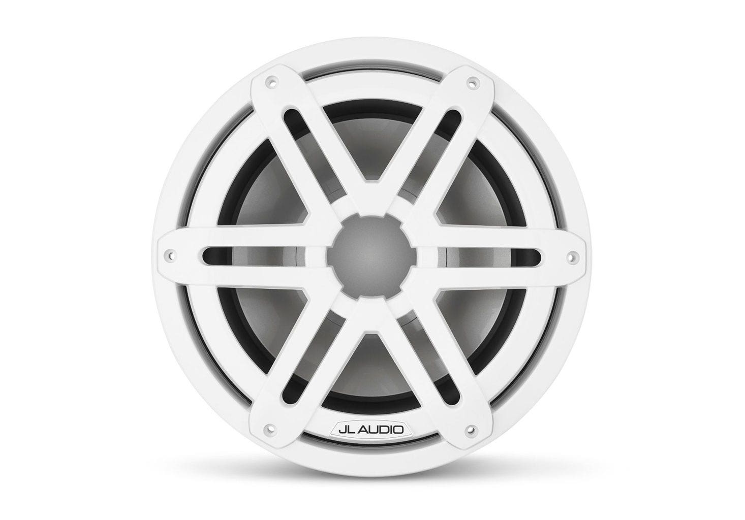 JL Audio M3-10IB-S-Gw-4 10" Marine Subwoofer Gloss White Sport Grille - 4 Ohm-Car Toys