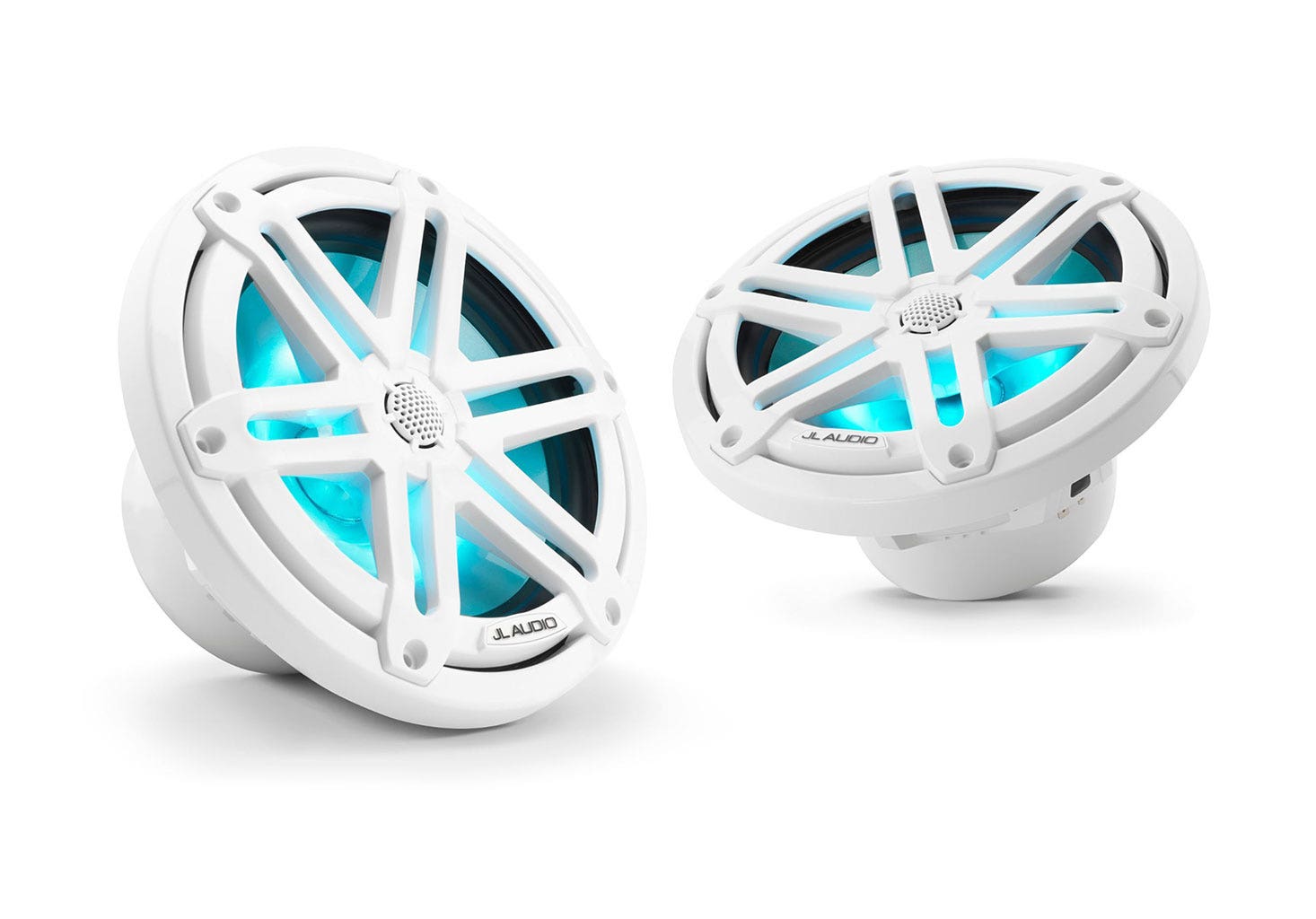 JL Audio M3-770X-S-Gw-i 7.7" Marine Coaxial Speakers RGB LED Lighting White Sport Grilles-Car Toys