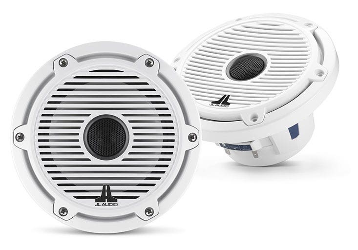 JL Audio M650-CCX-CG-WH 6.5" Marine Coaxial Speakers - White-Car Toys