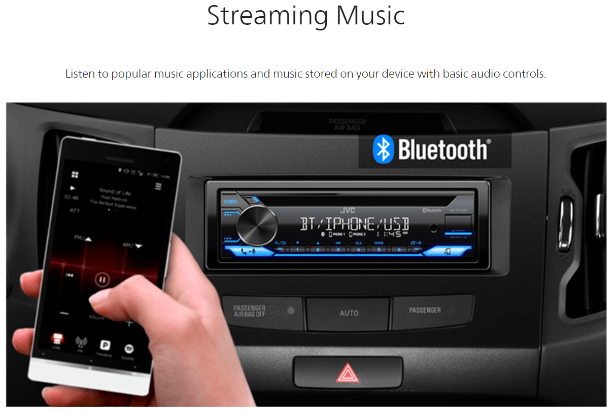 JVC KD-T720BT 2-DIN Bluetooth & Car Stereo w/ Alexa & CD Player, Detachable Face-Car Toys