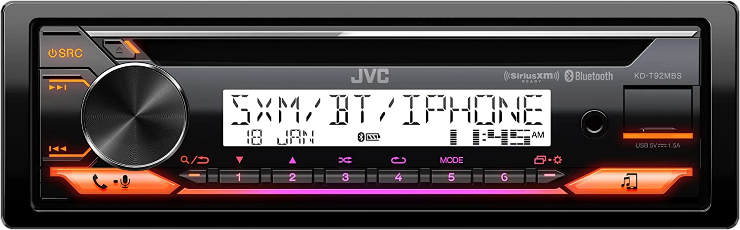 JVC KD-T92MBS Marine Powersport CD Audio Receiver 50W x 4 Bluetooth/USB/DSP-Car Toys