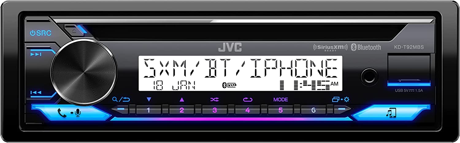 JVC KD-T92MBS Marine Powersport CD Audio Receiver 50W x 4 Bluetooth/USB/DSP-Car Toys